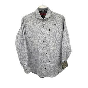Robert Graham Limited Edition Shirt Mens XL "Money" missing button